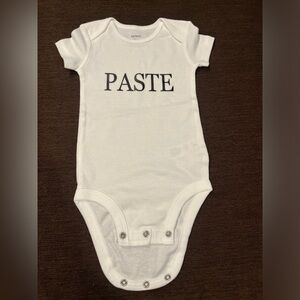 “Paste” short sleeve bodysuit. 6mo.